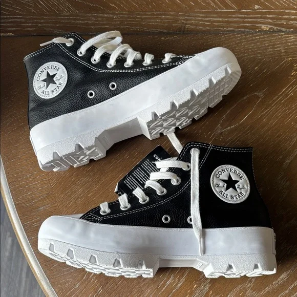 Converse Chuck Taylor All Star Lugged Leather Platforms Sneakers 567164C - Picture 4 of 13